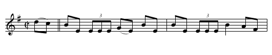 Drowsy Maggie [2] - staff notation