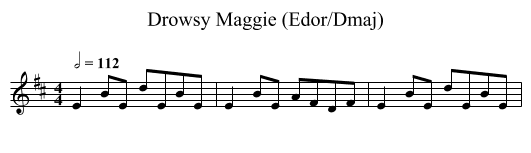 Drowsy Maggie (Edor/Dmaj) - staff notation