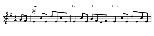 Drowsy Maggie - staff notation