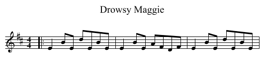 Drowsy Maggie - staff notation