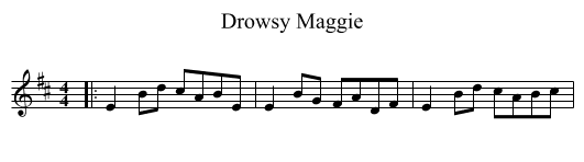 Drowsy Maggie - staff notation