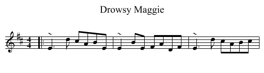 Drowsy Maggie - staff notation