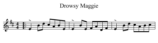 Drowsy Maggie - staff notation