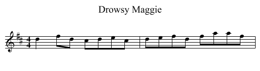 Drowsy Maggie - staff notation