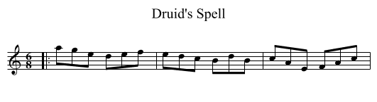 Druid's Spell - staff notation