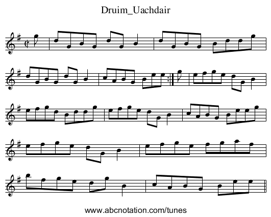 Druim_Uachdair - staff notation