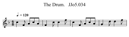 Drum.   JJo5.034, The - staff notation