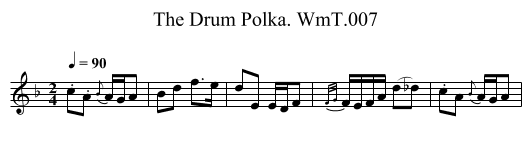 Drum Polka. WmT.007, The - staff notation