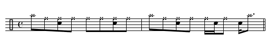 Drum - staff notation