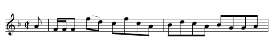 Drumbain's Reel - staff notation