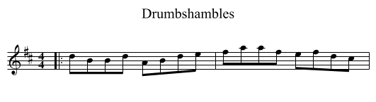Drumbshambles - staff notation