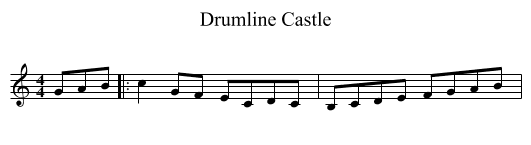 Drumline Castle - staff notation