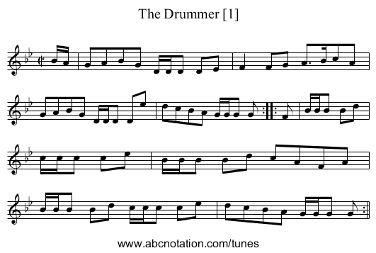 Drummer [1], The - staff notation