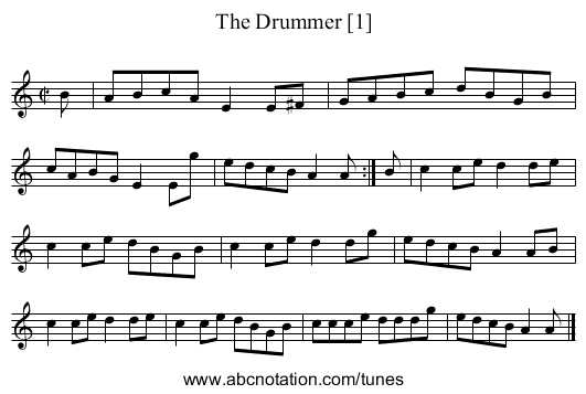 Drummer [1], The - staff notation