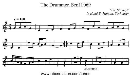 Drummer. SenH.069, The - staff notation