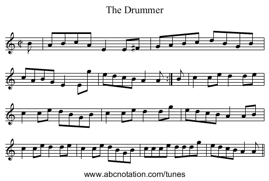 Drummer, The - staff notation