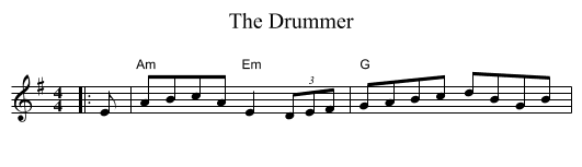 Drummer, The  - staff notation