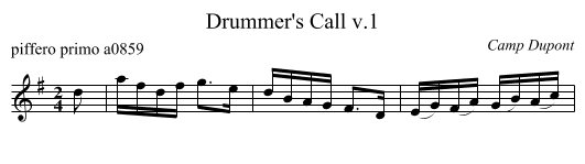 Drummer's Call v.1 - staff notation