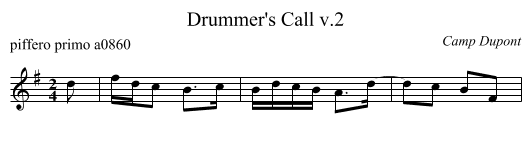 Drummer's Call v.2 - staff notation
