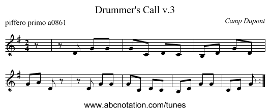 Drummer's Call v.3 - staff notation