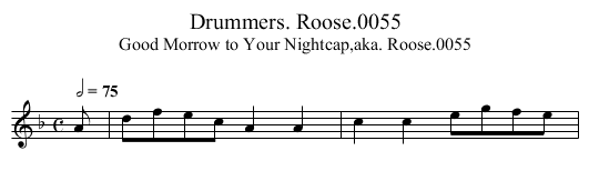 Drummers. Roose.0055 - staff notation