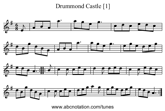 Drummond Castle [1] - staff notation