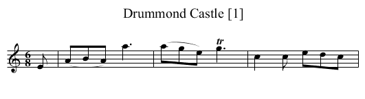 Drummond Castle [1] - staff notation