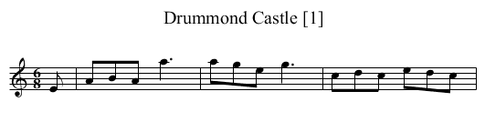 Drummond Castle [1] - staff notation