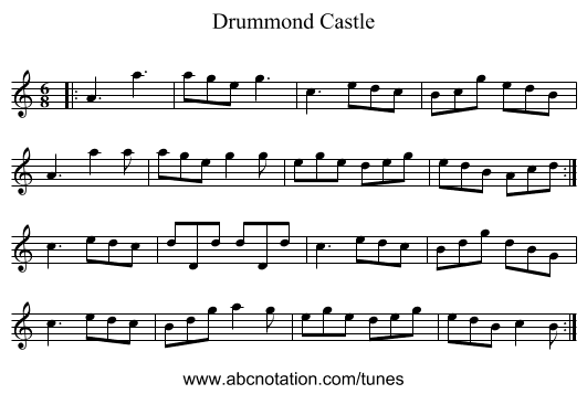 Drummond Castle - staff notation