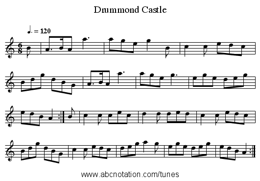 Drummond Castle - staff notation