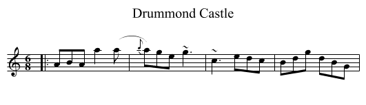 Drummond Castle - staff notation