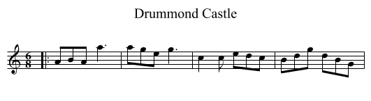 Drummond Castle - staff notation