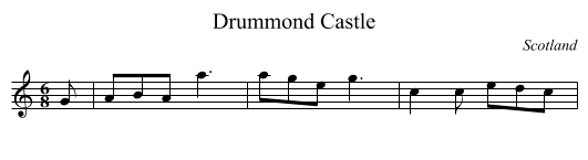 Drummond Castle - staff notation