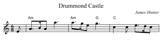 Drummond Castle - staff notation