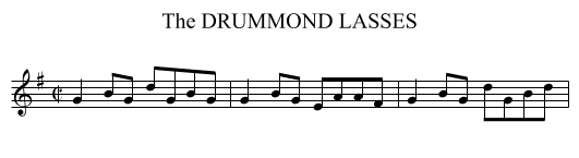DRUMMOND LASSES, The - staff notation