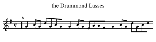 Drummond Lasses, the  - staff notation