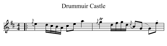 Drummuir Castle - staff notation