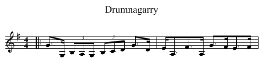 Drumnagarry - staff notation