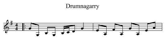 Drumnagarry - staff notation