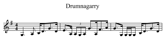 Drumnagarry - staff notation
