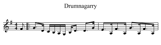 Drumnagarry - staff notation