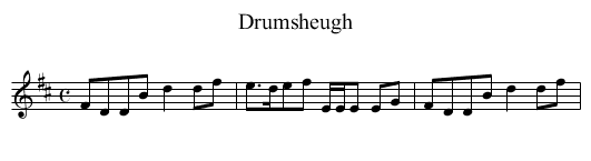 Drumsheugh - staff notation