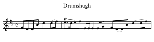 Drumshugh - staff notation