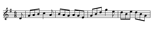 Drunken Gauger - staff notation