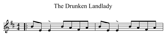 Drunken Landlady, The  - staff notation