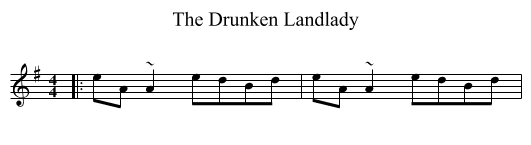 Drunken Landlady, The  - staff notation