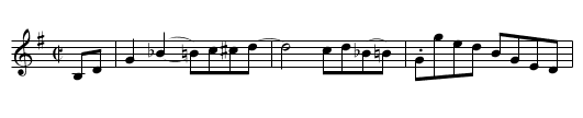 Drunken Man's Dream - staff notation