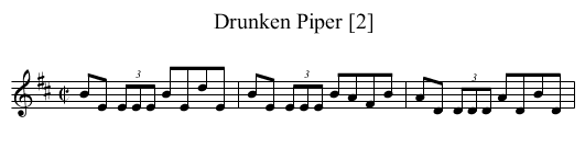 Drunken Piper [2] - staff notation