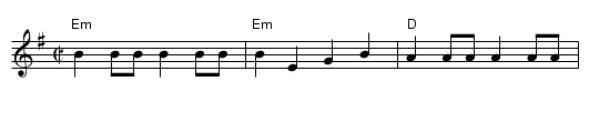 Drunken Sailor - staff notation
