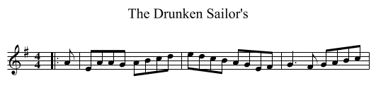 Drunken Sailor's, The  - staff notation